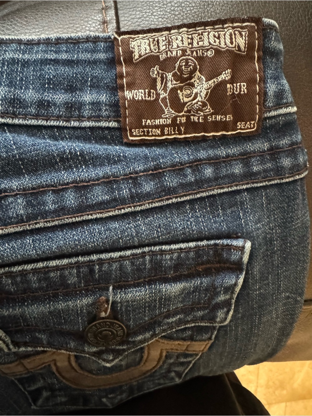 TRUE RELIGION VINTAGE World Tour Billy Seat Y2K 28 Designer Jeans
